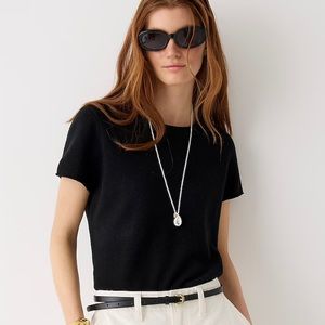 J.Crew Cashmere T-Shirt Relaxed Fit NWOT Black
